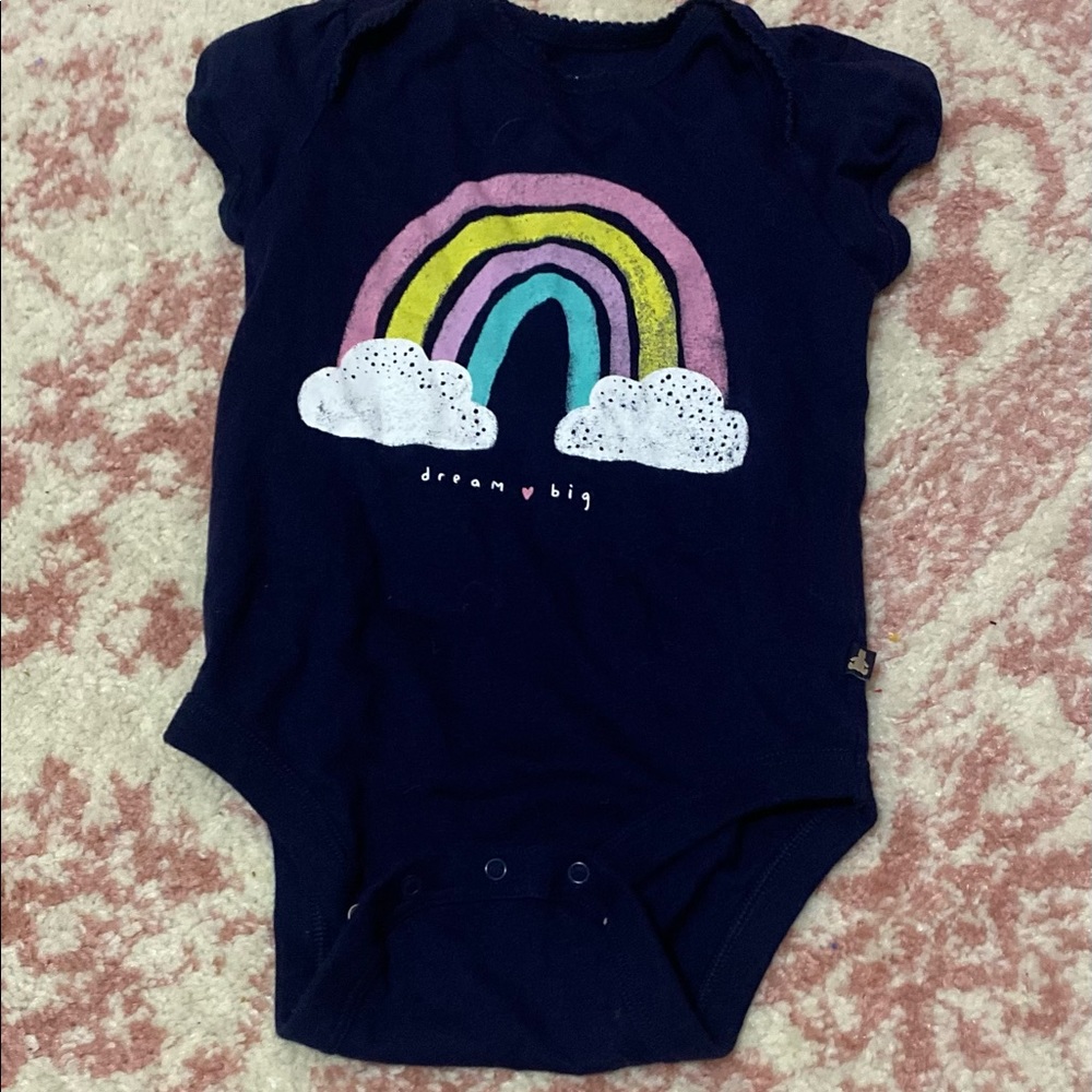 GENTLY USED BABY GAP DREAM BIG RAINBOW BRENNAN’S FAVORITE ONESIE 18-24 months